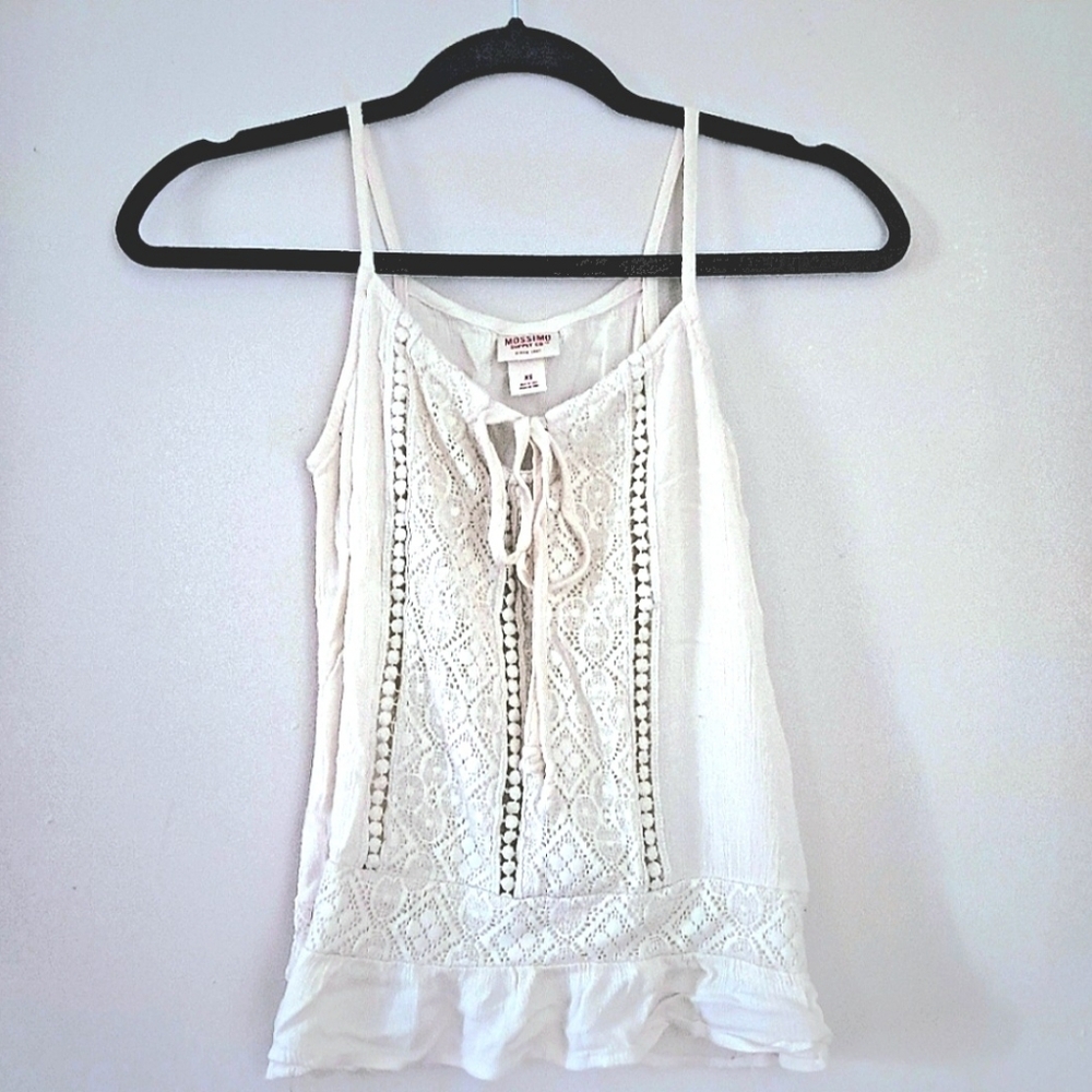 Mossimo Cream Crochet Lace Camisole Top
